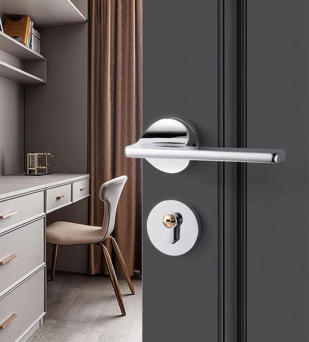 Palanca de manija de puerta CP F60-B90 con diseño cuadrado moderno